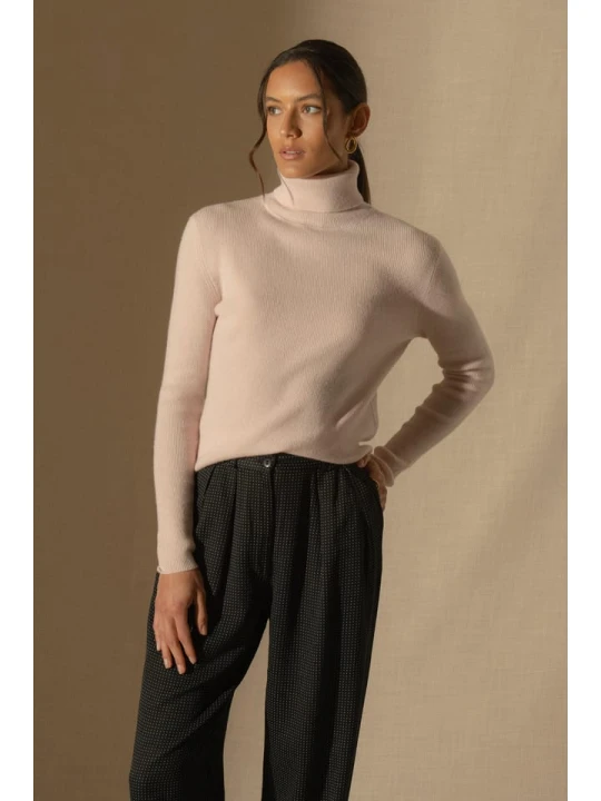 Zdjęcie produktu Perfect Cashmere Kaszmirowy golf "Elly" w kolorze jasnoróżowym rozmiar: M