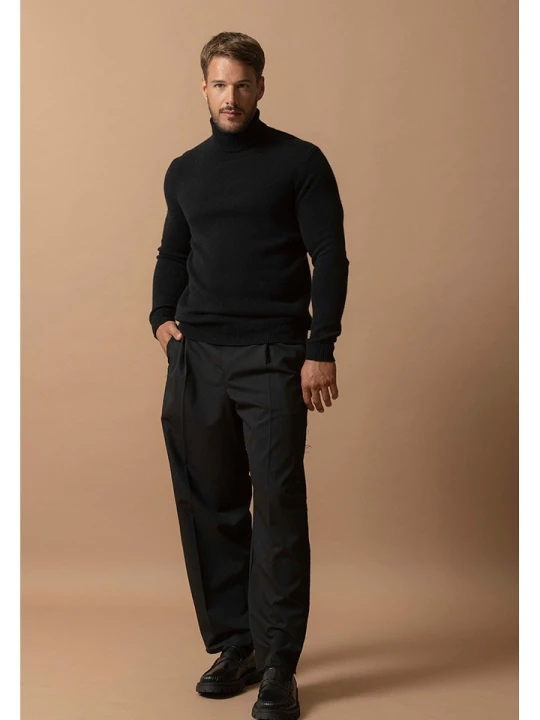 Zdjęcie produktu Perfect Cashmere Kaszmirowy golf "Marius" w kolorze czarnym rozmiar: L
