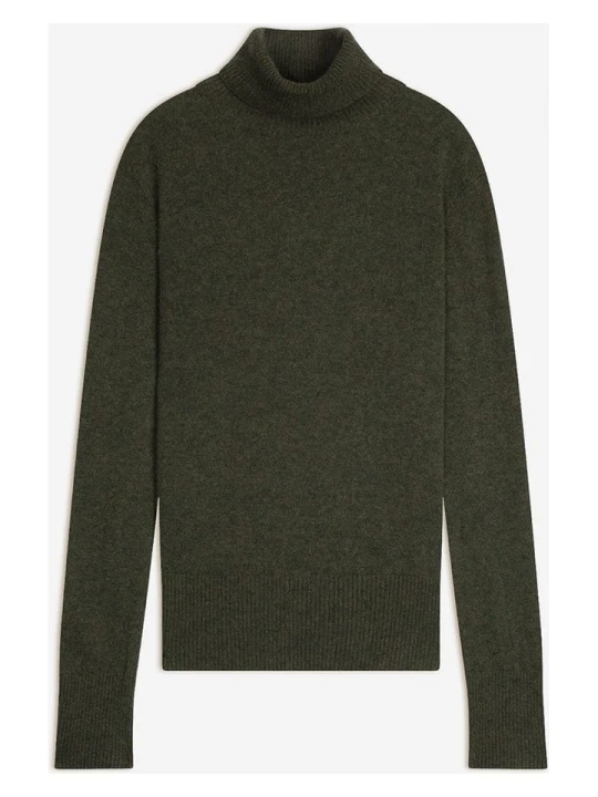 Zdjęcie produktu Perfect Cashmere Kaszmirowy golf "Tracy" w kolorze ciemnozielonym rozmiar: M