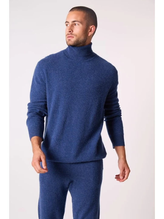 Zdjęcie produktu Perfect Cashmere Kaszmirowy golf "Trevor" w kolorze niebieskim rozmiar: L