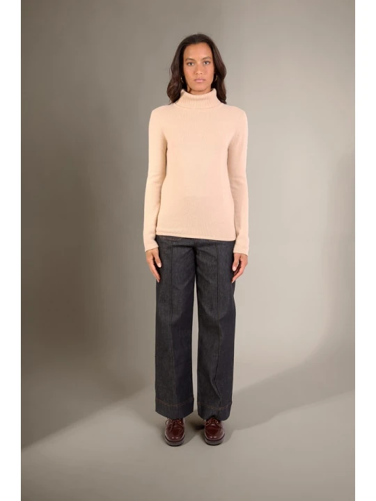Zdjęcie produktu Perfect Cashmere Kaszmirowy golf w kolorze beżowym rozmiar: L