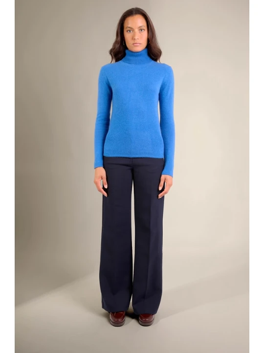 Zdjęcie produktu Perfect Cashmere Kaszmirowy golf w kolorze niebieskim rozmiar: M