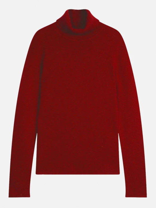 Zdjęcie produktu Perfect Cashmere Kaszmirowy golf "Willow" w kolorze ciemnoczerwonym rozmiar: M