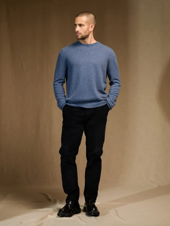 Zdjęcie produktu Perfect Cashmere Kaszmirowy sweter "Blake" w kolorze niebieskim rozmiar: M