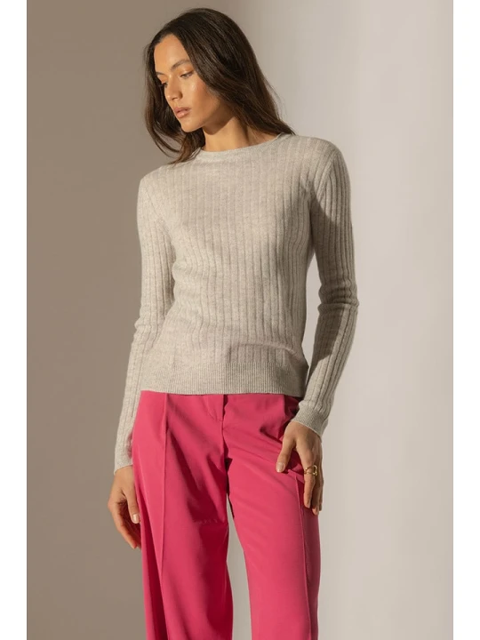 Zdjęcie produktu Perfect Cashmere Kaszmirowy sweter "Kylie" w kolorze beżowym rozmiar: M