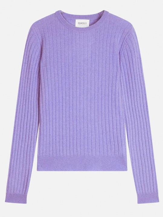 Zdjęcie produktu Perfect Cashmere Kaszmirowy sweter "Kylie" w kolorze fioletowym rozmiar: S