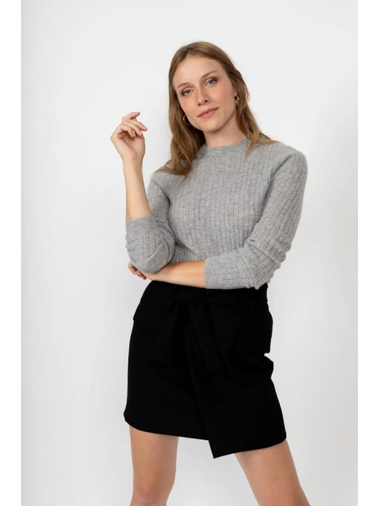 Zdjęcie produktu Perfect Cashmere Kaszmirowy sweter "Kylie" w kolorze jasnoszarym rozmiar: M