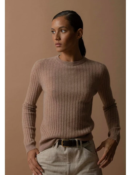 Zdjęcie produktu Perfect Cashmere Kaszmirowy sweter "Kylie" w kolorze karmelowym rozmiar: XXL