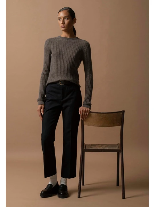 Zdjęcie produktu Perfect Cashmere Kaszmirowy sweter "Kylie" w kolorze szarobrązowym rozmiar: S