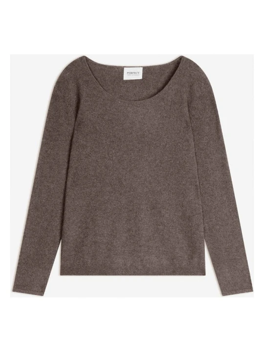 Zdjęcie produktu Perfect Cashmere Kaszmirowy sweter "Lindsay" w kolorze brązowym rozmiar: M