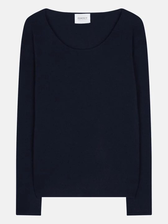 Zdjęcie produktu Perfect Cashmere Kaszmirowy sweter "Lindsay" w kolorze granatowym rozmiar: L