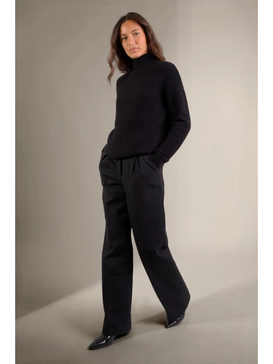 Zdjęcie produktu Perfect Cashmere Kaszmirowy sweter "Mairos" w kolorze czarnym rozmiar: L