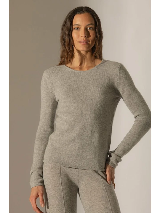 Zdjęcie produktu Perfect Cashmere Kaszmirowy sweter "Marya" w kolorze jasnoszarym rozmiar: M