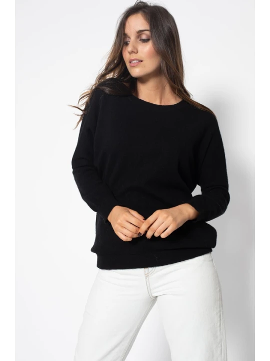 Zdjęcie produktu Perfect Cashmere Kaszmirowy sweter "Molly" w kolorze czarnym rozmiar: XL