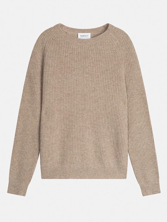 Zdjęcie produktu Perfect Cashmere Kaszmirowy sweter "Oceane" w kolorze beżowym rozmiar: S