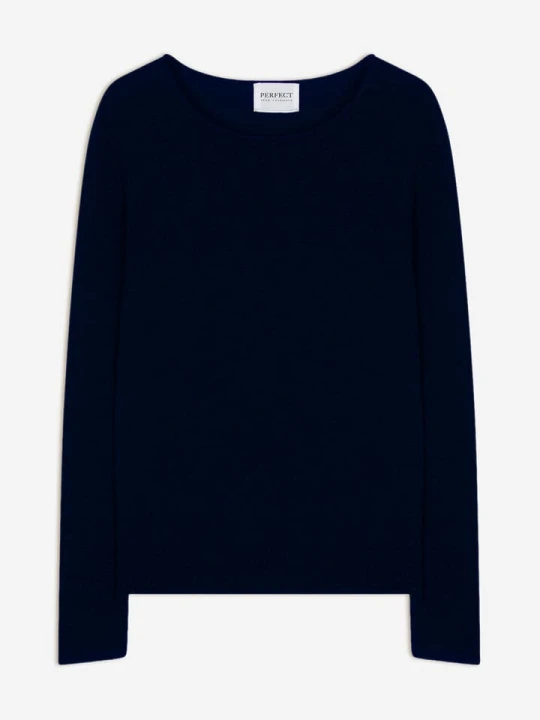 Zdjęcie produktu Perfect Cashmere Kaszmirowy sweter "Oprah" w kolorze granatowym rozmiar: XL