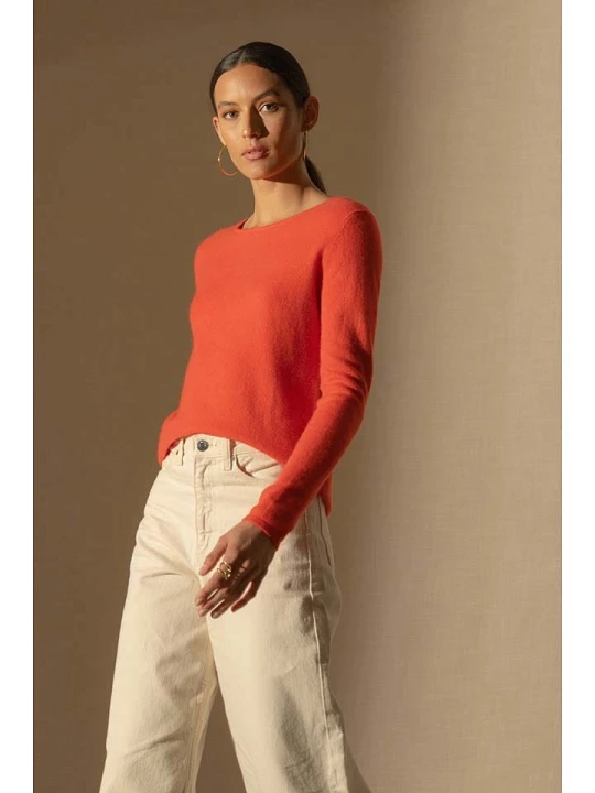 Zdjęcie produktu Perfect Cashmere Kaszmirowy sweter "Oprah" w kolorze pomarańczowym rozmiar: L