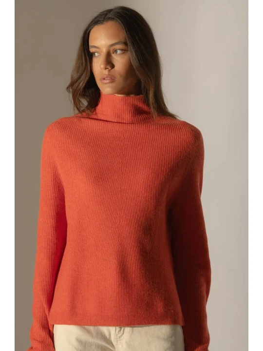 Zdjęcie produktu Perfect Cashmere Kaszmirowy sweter "Ruby" w kolorze pomarańczowym rozmiar: M