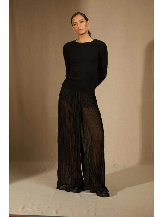 Zdjęcie produktu Perfect Cashmere Kaszmirowy sweter "Sorella" w kolorze czarnym rozmiar: M
