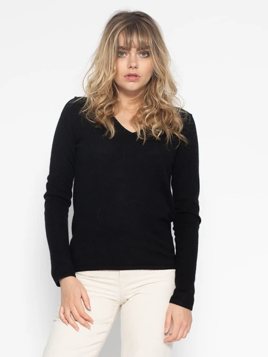 Zdjęcie produktu Perfect Cashmere Kaszmirowy sweter w kolorze czarnym rozmiar: XXL