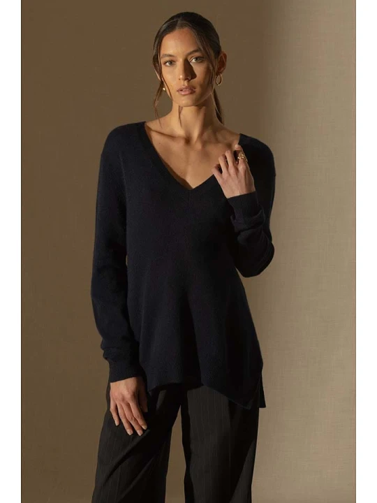 Zdjęcie produktu Perfect Cashmere Kaszmirowy sweter w kolorze granatowym rozmiar: S