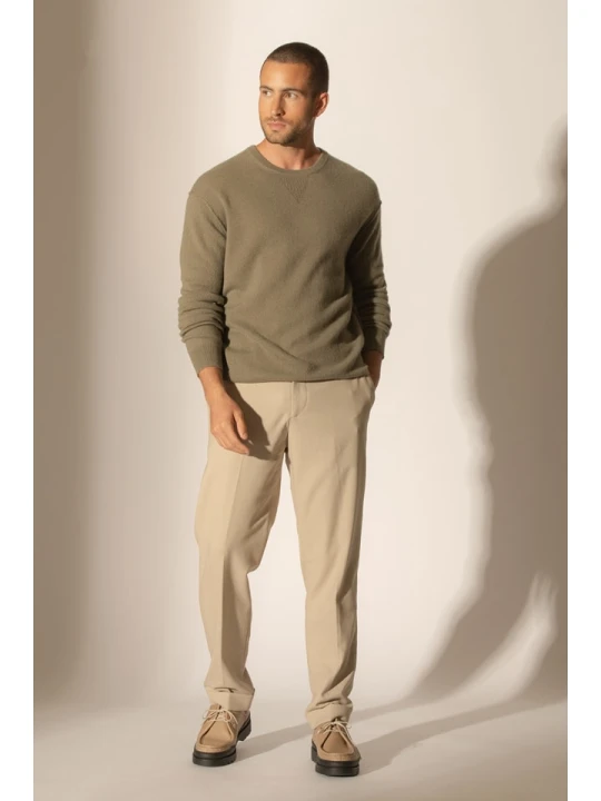 Zdjęcie produktu Perfect Cashmere Kaszmirowy sweter w kolorze khaki rozmiar: XL