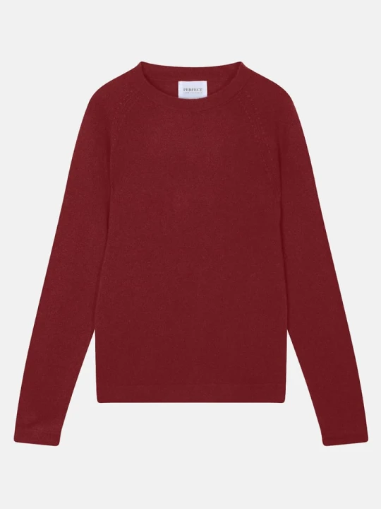 Zdjęcie produktu Perfect Cashmere Kaszmirowy sweter "Whitney" w kolorze bordowym rozmiar: XL