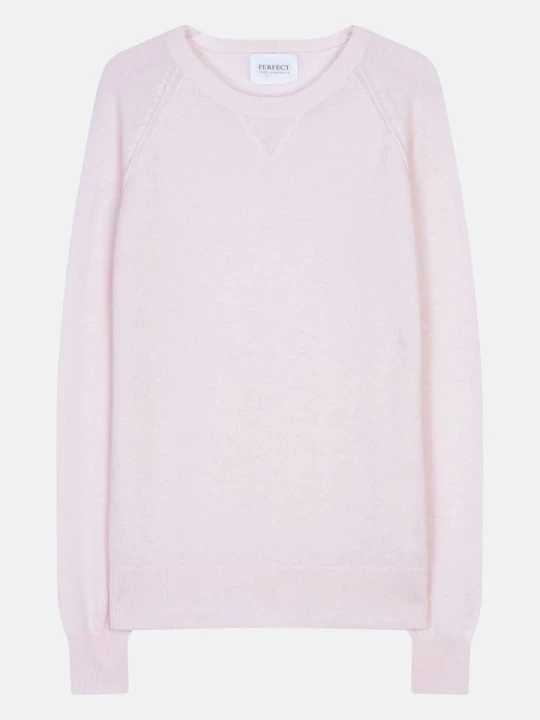 Zdjęcie produktu Perfect Cashmere Kaszmirowy sweter "Wilma" w kolorze jasnoróżowym rozmiar: M