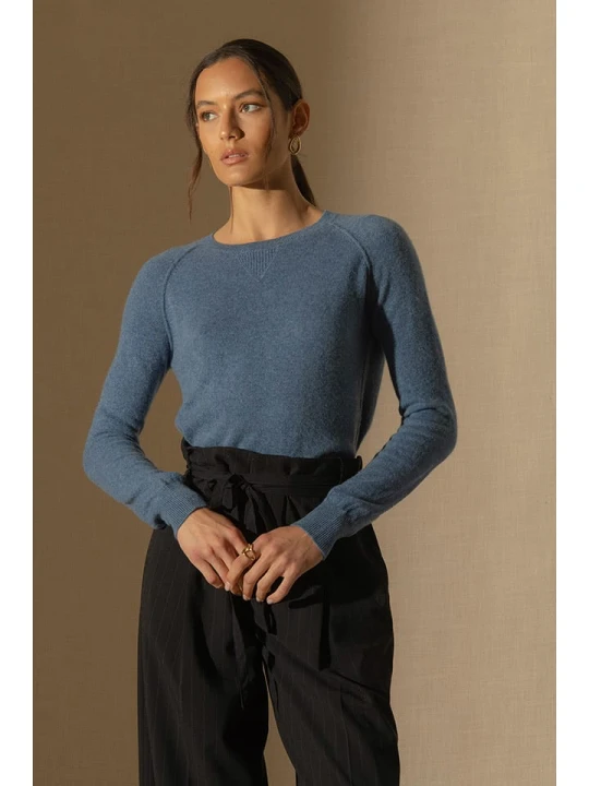 Zdjęcie produktu Perfect Cashmere Kaszmirowy sweter w kolorze niebieskim rozmiar: M