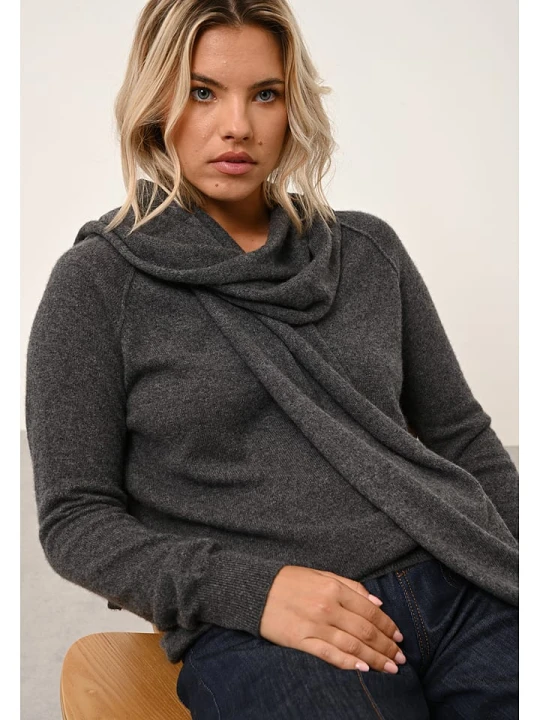 Zdjęcie produktu Perfect Cashmere Kaszmirowy szal "Spencer" w kolorze antracytowym - 200 x 30 cm rozmiar: onesize