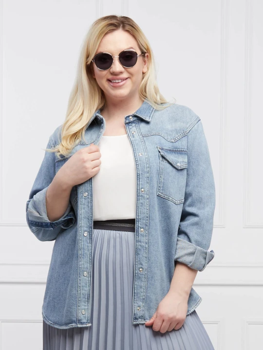 Zdjęcie produktu Persona by Marina Rinaldi Koszula FARRO Plus size | Regular Fit | denim niebieski
