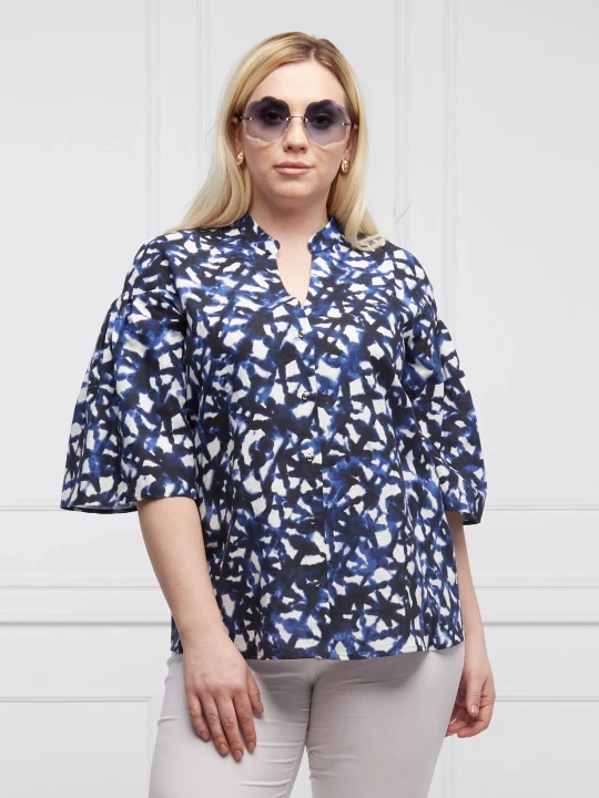 Zdjęcie produktu Persona by Marina Rinaldi Koszula FINIRE Plus size | Regular Fit | z dodatkiem lnu granatowy