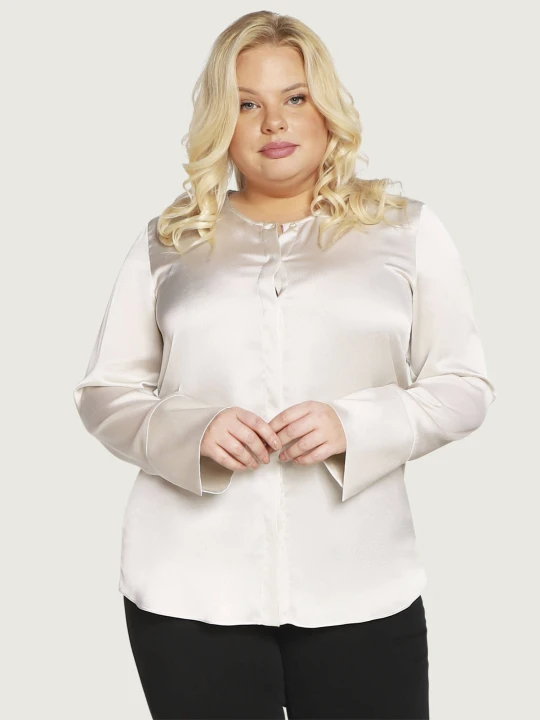 Zdjęcie produktu Persona by Marina Rinaldi Satynowa bluzka FASCIA plus size | Regular Fit