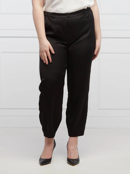 Zdjęcie produktu Persona by Marina Rinaldi Satynowe spodnie RENDE Plus size| Regular Fit czarny