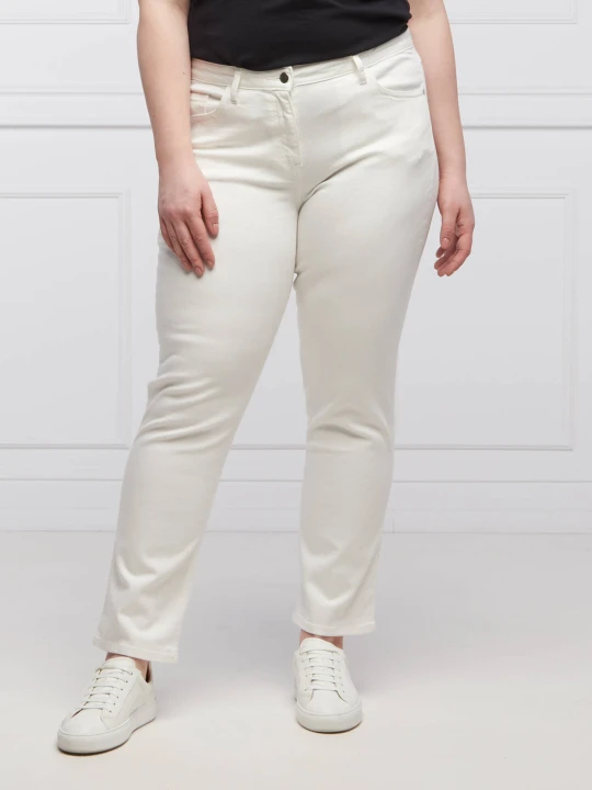 Zdjęcie produktu Persona by Marina Rinaldi Spodnie RAFIA Plus size | Regular Fit biały