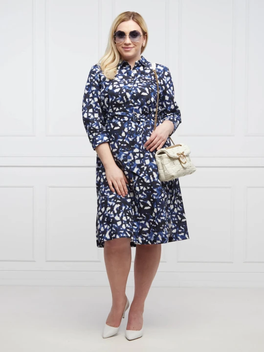 Zdjęcie produktu Persona by Marina Rinaldi Sukienka DOC Plus size | z dodatkiem lnu granatowy
