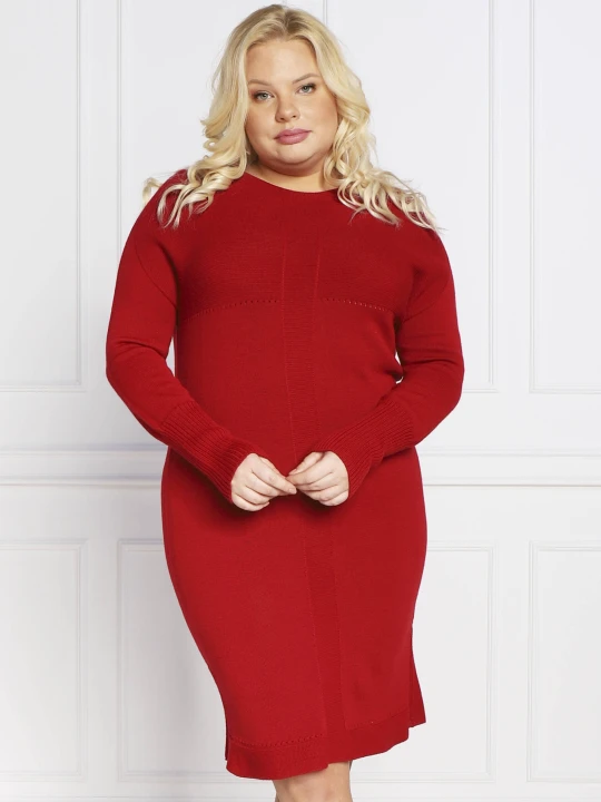 Zdjęcie produktu Persona by Marina Rinaldi Sukienka GENESI plus size | z dodatkiem wełny czerwony