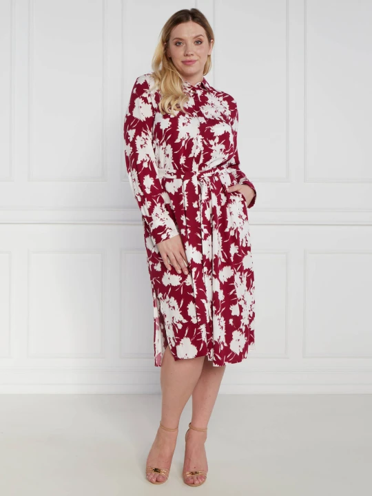 Zdjęcie produktu Persona by Marina Rinaldi Sukienka z paskiem plus size czerwony