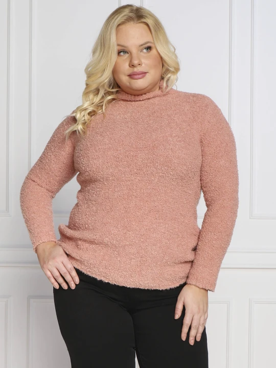 Zdjęcie produktu Persona by Marina Rinaldi Sweter ALASSIO Plus size | Regular Fit | z dodatkiem wełny łososiowy