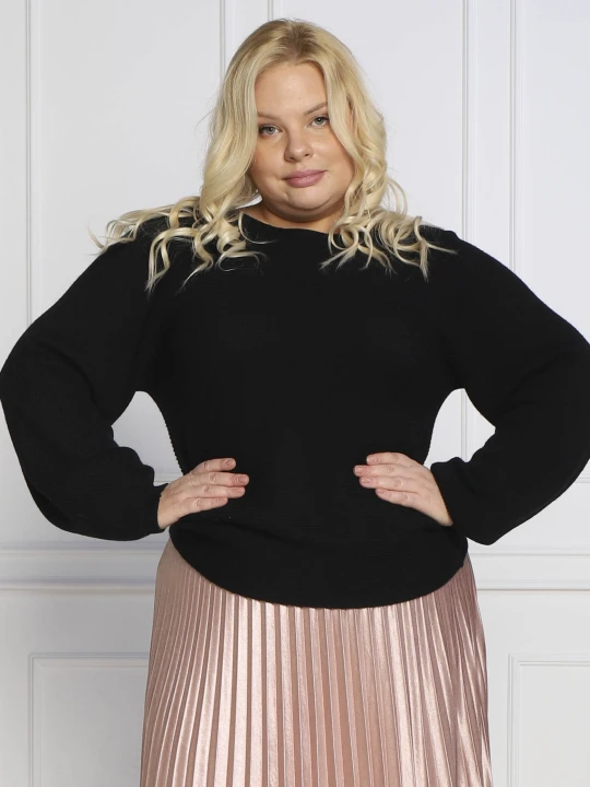 Zdjęcie produktu Persona by Marina Rinaldi Sweter ATLANTICO Plus size | Regular Fit | z dodatkiem wełny czarny