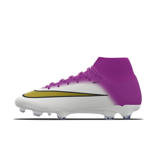 Zdjęcie produktu Personalizowane korki piłkarskie z wysoką cholewką na twardą murawę Nike Mercurial Superfly 11 Academy By You - Fiolet