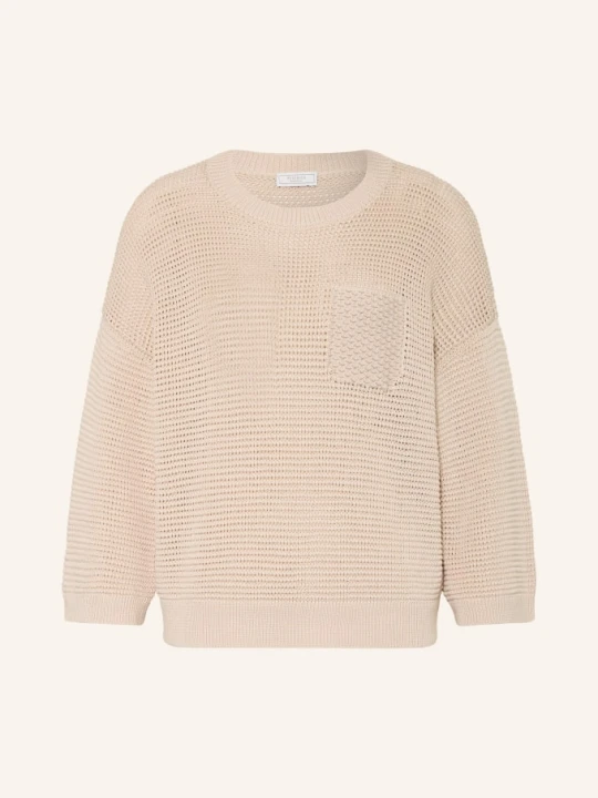 Zdjęcie produktu Peserico Sweter Z Rękawami 3/4 I Kamieniami Ozdobnymi beige