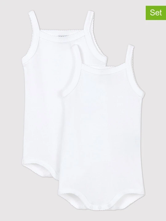 Zdjęcie produktu PETIT BATEAU Body (2 szt.) w kolorze białym rozmiar: 80