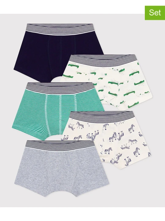 Zdjęcie produktu PETIT BATEAU Bokserki (5 par) w różnych kolorach rozmiar: 104