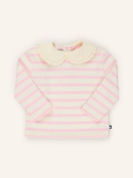 Zdjęcie produktu Petit Bateau Koszulka Z Długim Rękawem Mariniere Z Falbanami weiss