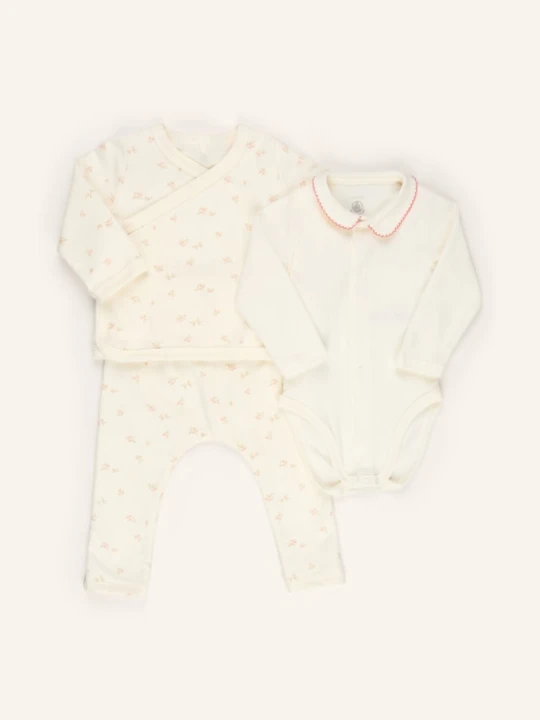 Zdjęcie produktu Petit Bateau Zestaw: Kurtka, Body I Legginsy weiss biały
