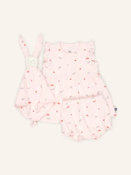 Zdjęcie produktu Petit Bateau Zestaw: Sukienka, Szorty I Chusta rosa różowy