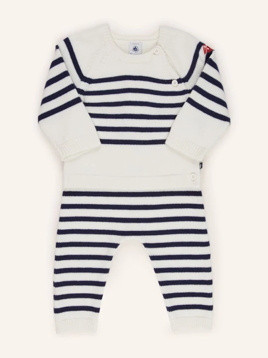 Zdjęcie produktu Petit Bateau Zestaw: Sweter I Spodnie Z Dzianiny weiss