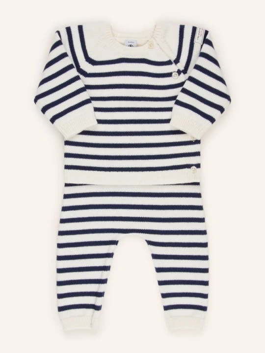 Zdjęcie produktu Petit Bateau Zestaw: Sweter I Spodnie Z Dzianiny weiss