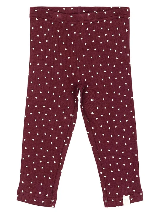 Zdjęcie produktu Petit Piao Legginsy "Modal Heart" w kolorze czerwonym rozmiar: 92
